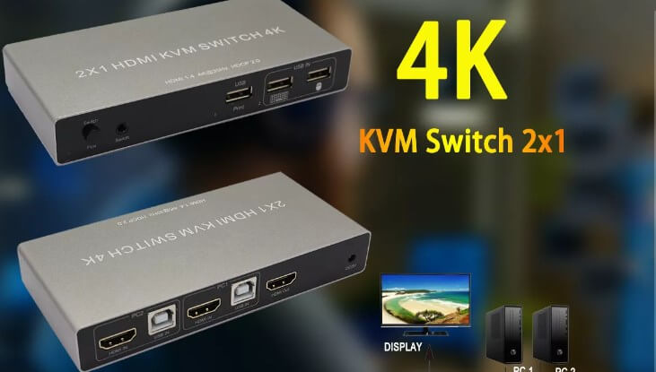 KVM Switch ---2X1 HDMI1.4 support 4K 2x1 2 in 1 out (6)